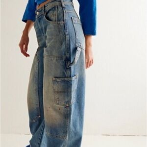 Free People Loren Carpenter Barrel Jeans